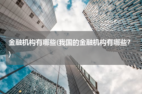 金融机构有哪些(我国的金融机构有哪些？)