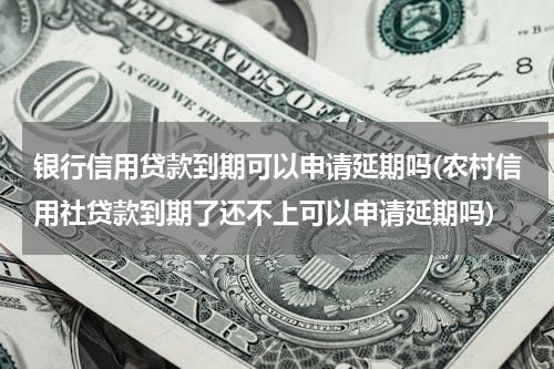 银行信用贷款到期可以申请延期吗(农村信用社贷款到期了还不上可以申请延期吗)