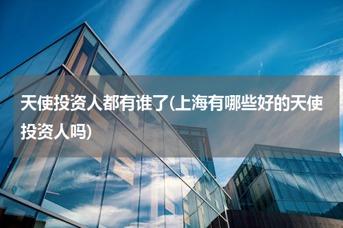 天使投资人都有谁了(上海有哪些好的天使投资人吗)