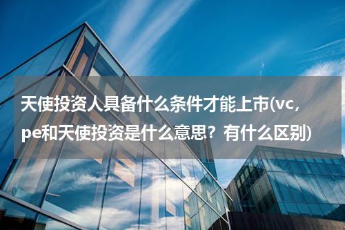 天使投资人具备什么条件才能上市(vc，pe和天使投资是什么意思？有什么区别)