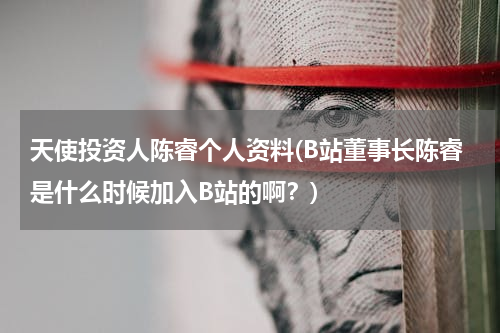 天使投资人陈睿个人资料(B站董事长陈睿是什么时候加入B站的啊？)