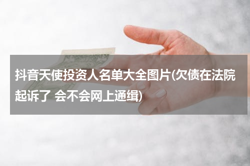 抖音天使投资人名单大全图片(欠债在法院起诉了 会不会网上通缉)