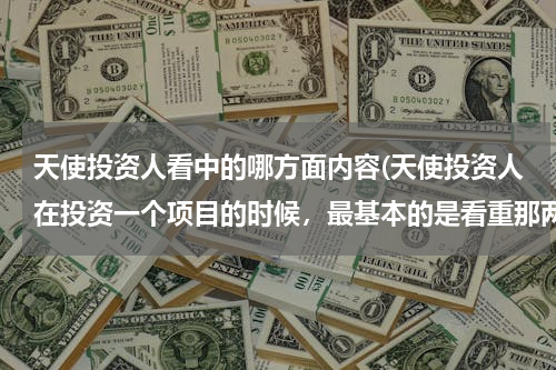 天使投资人看中的哪方面内容(天使投资人在投资一个项目的时候，最基本的是看重那两样东西)