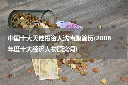 中国十大天使投资人沈南鹏简历(2006年度十大经济人物颁奖词)