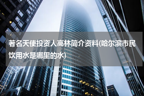 著名天使投资人高林简介资料(哈尔滨市民饮用水是哪里的水)