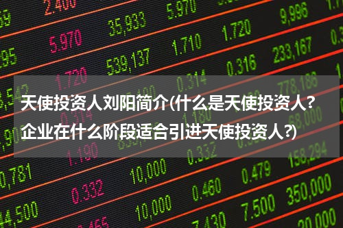 天使投资人刘阳简介(什么是天使投资人?企业在什么阶段适合引进天使投资人?)