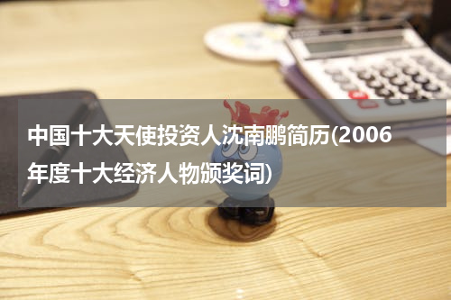 中国十大天使投资人沈南鹏简历(2006年度十大经济人物颁奖词)