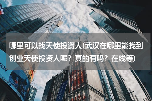 哪里可以找天使投资人(武汉在哪里能找到创业天使投资人呢？真的有吗？在线等)