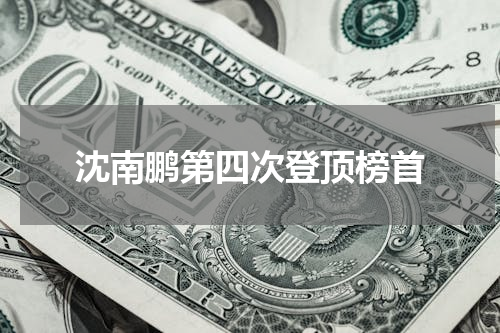 沈南鹏第四次登顶榜首